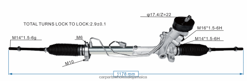 Car Parts Portmore N62XF2426 Power Steering Rack 6Q2423055P VOLKSWAGEN
